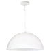 Dainolite 1 Light Incandescent Small Dome Pendant, Matte White - Renoz