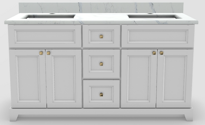 Stonewood Bellrose White Painted Classic Freestanding Vanity with Countertop and Sink