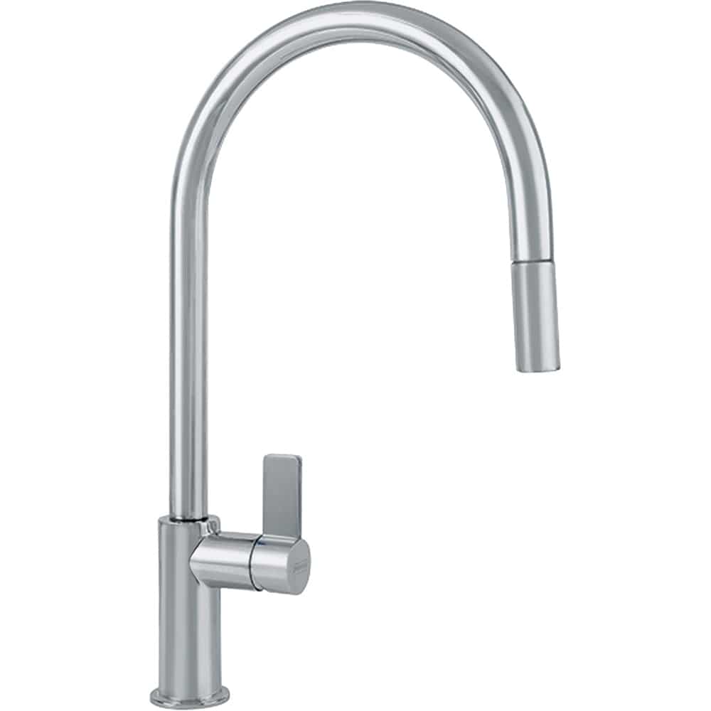 Franke 16 1/2" Ambient Deck-Mount 1-Hole Kitchen Faucet Swivel Spout 1.75 GPM With 1-Lever Handle- Satin Nickel - Renoz