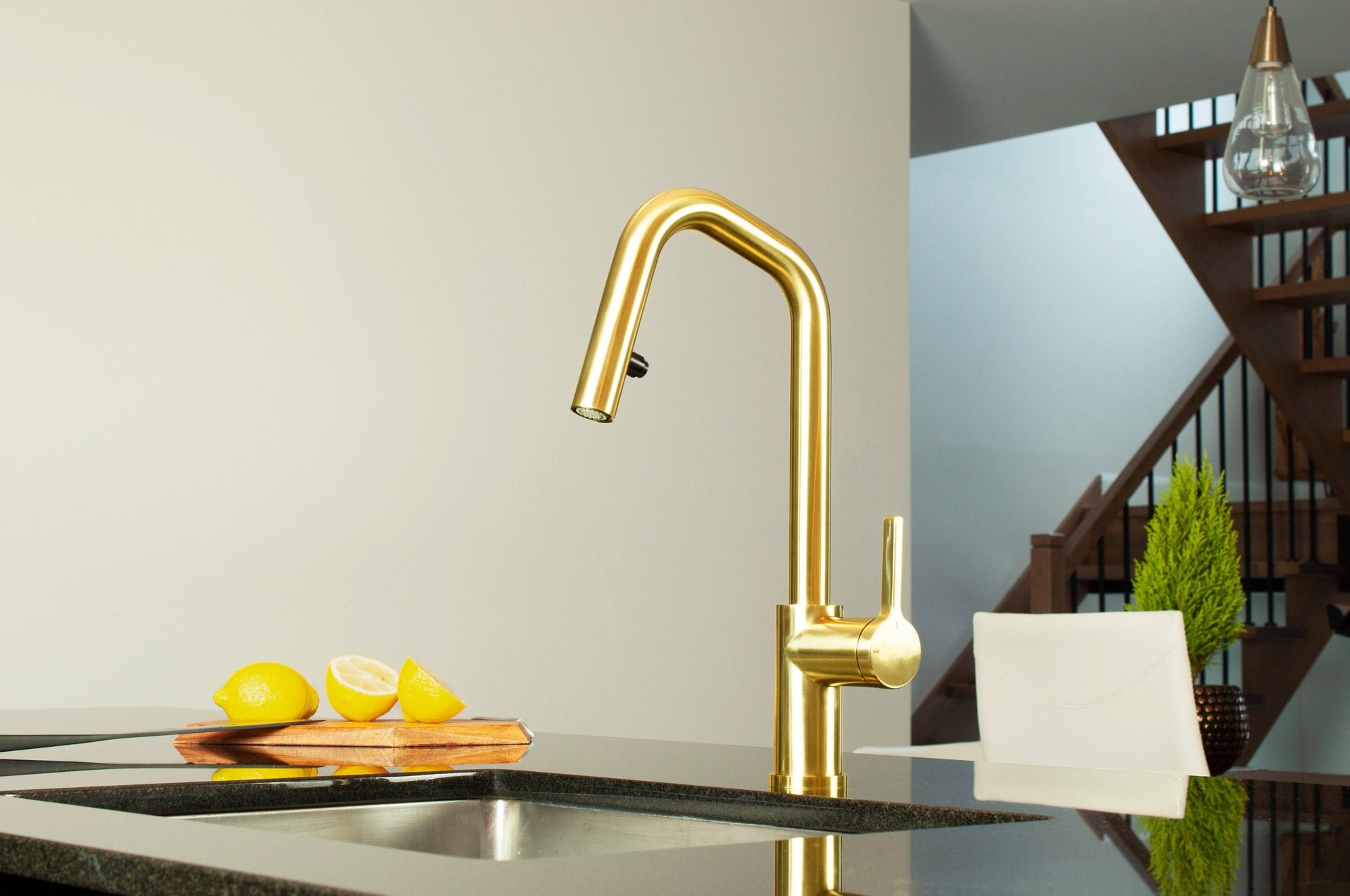 Rubi Endricks R - Single Lever Kitchen Faucet-Gold - Renoz