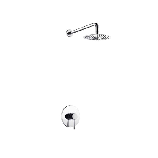 Kube Bath Aqua Rondo Shower Set With 8" Round Rain Shower Chrome - Renoz