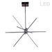 Dainolite 46W LED Pendant Matte Black with White Acrylic Diffuser - Renoz