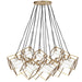 Dainolite 16 Light Halogen Pendant Gold Finish - Renoz