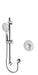 Tenzo MYLO pressure balanced single function shower kit - Chrome