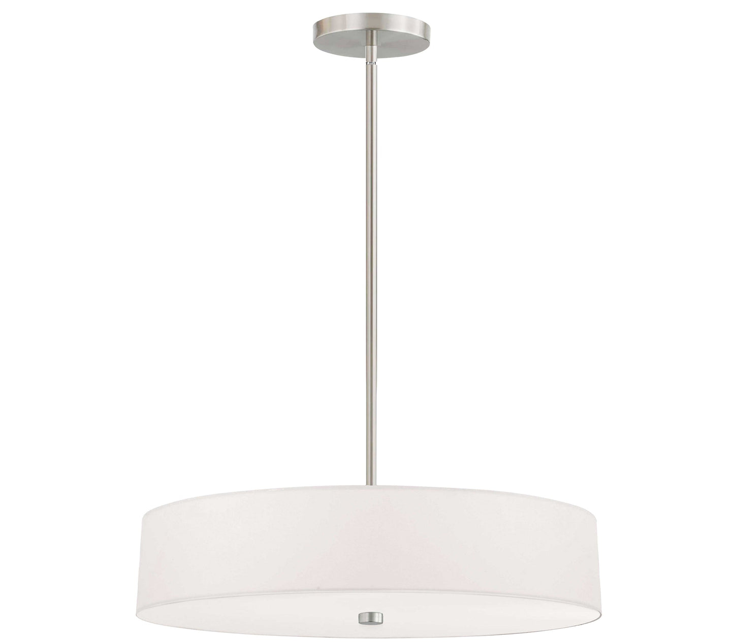 Dainolite 4 Light Incandescent Pendant Satin Chrome with White Shade - Renoz