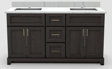 Stonewood Bellrose Urban Oak Wire Brushed Freestanding Vanity with Countertop and Sink