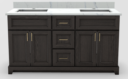 Stonewood Bellrose Urban Oak Wire Brushed Freestanding Vanity with Countertop and Sink