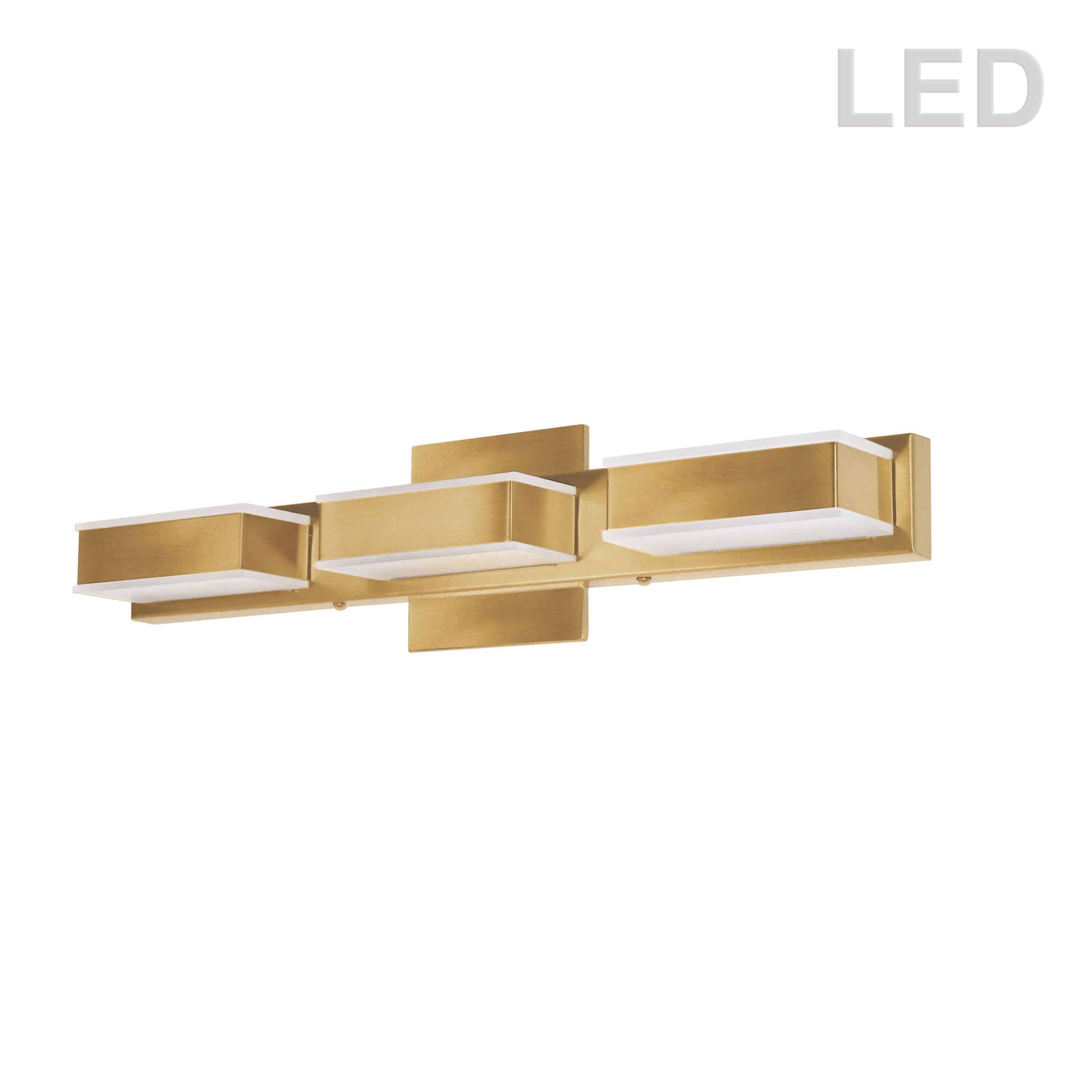 Dainolite 3 Light LED Wall Vanity Gold Finish - Renoz