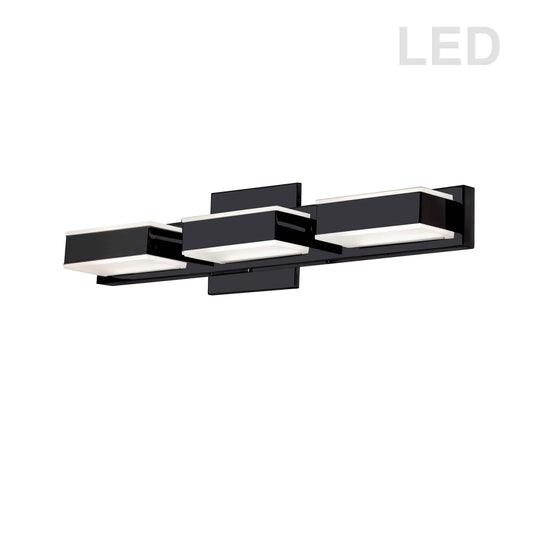 Dainolite 3-Light LED Wall Vanity Light in Matte Black Finish - Renoz