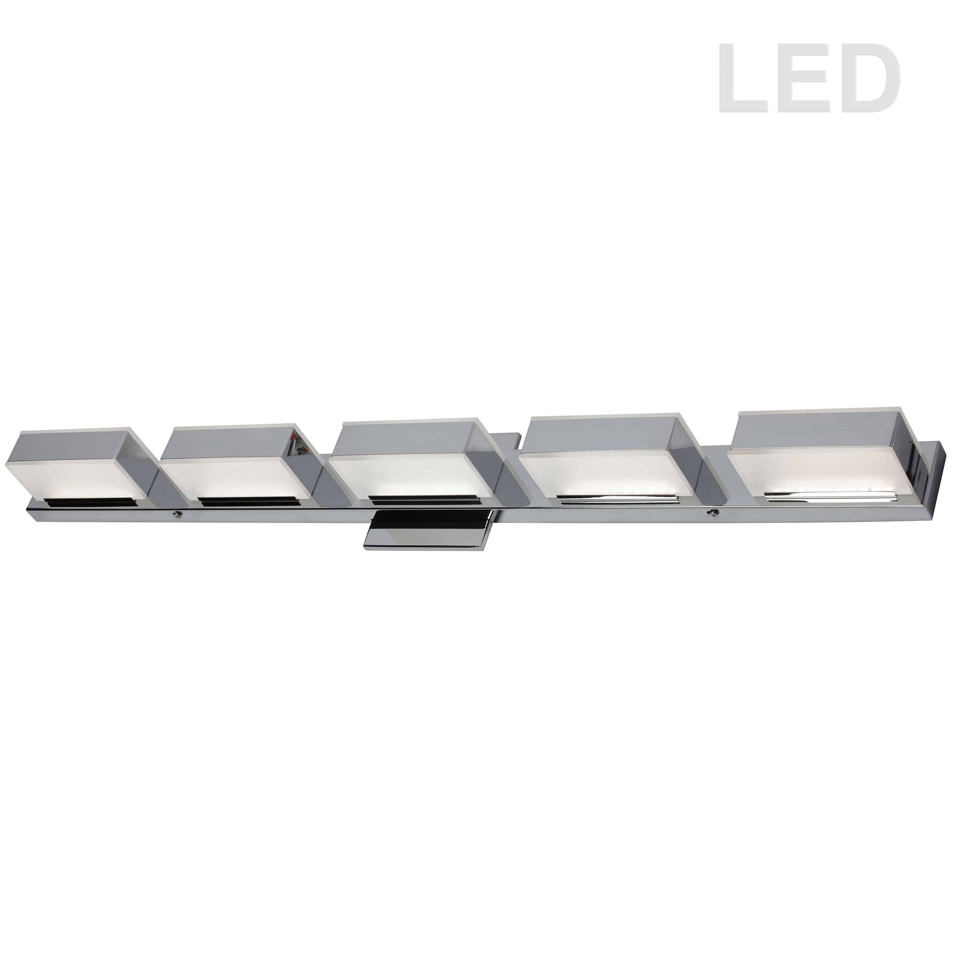 Dainolite 5 Light LED Wall Vanity, Polished Chrome Finish - Renoz