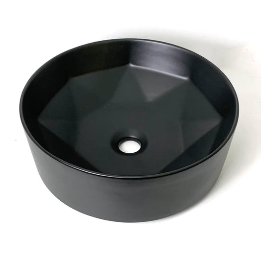 Lavabo vasque rond en céramique noir mat Kodaen - VSK421