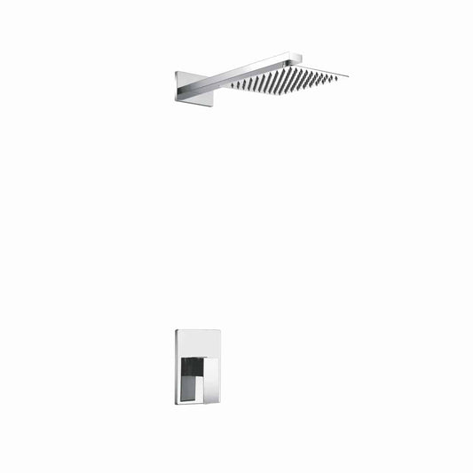 Kube Bath Aqua Piazza Shower Set With 12" Square Rain Shower Head - WR3001V - Renoz