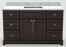 Stonewood Bellrose Weathered Oak Wire Brushed Freestanding Vanity with Countertop and Sink