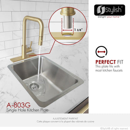 Stylish Kitchen Faucet Plate (A-803G)