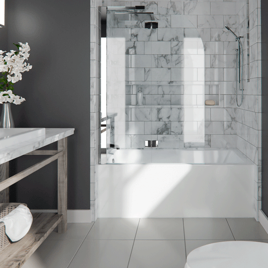 Produits Neptune Entrepreneur Azea Bath With Integrated Tiling Flange and Skirt 32 x 60