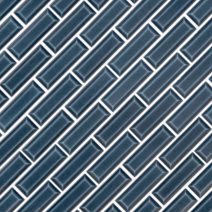 MSI Bay Blue Beveled Tile 2x6