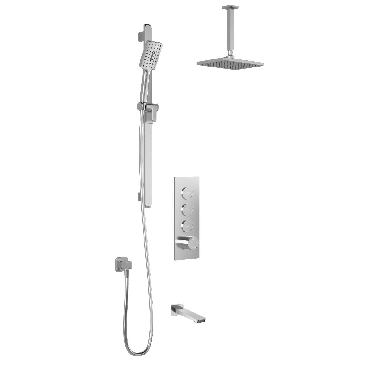 Kalia Moroka Tb3 Shower Systems With Push Buttons Valve (2097)