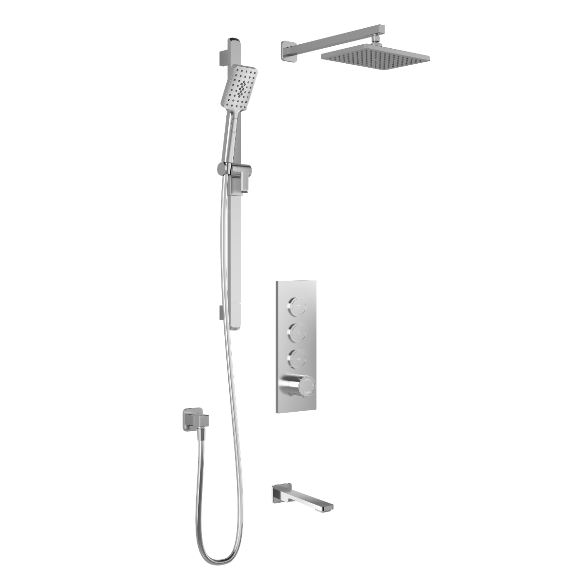 Kalia Kareo Tb3 Shower System With Push-button Without Valve (BF2102)