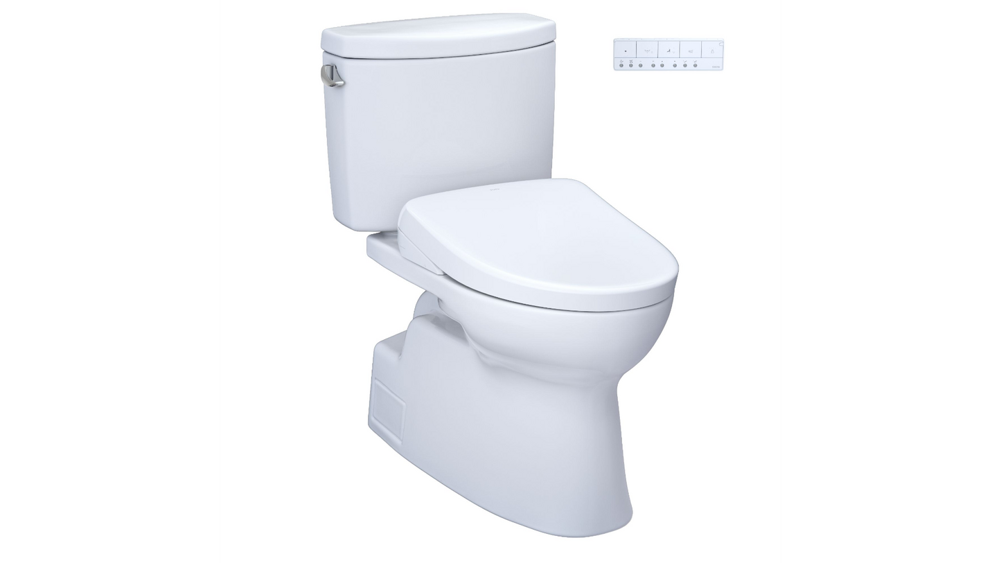 Toto Vespin II Washlet + S7a Two-piece Toilet - 1.28 GPF (UnIVersal Height)