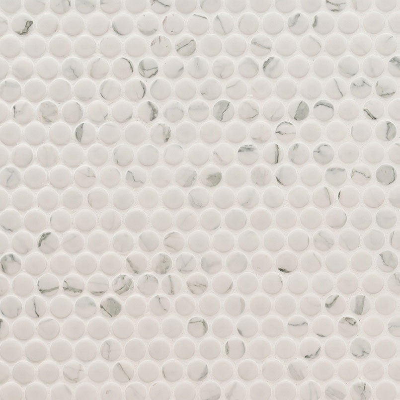 MSI Carrara Matte Penny Round Mosaic