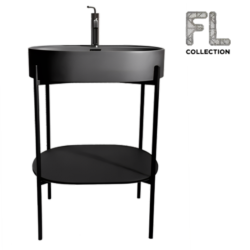 Aktuell FL Collection Freestanding  Metal Console Sink