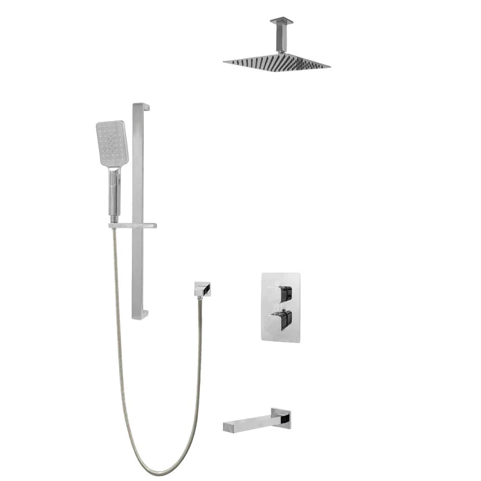 Kodaen Diamond Three Way Thermostatic Shower System - Kit 1