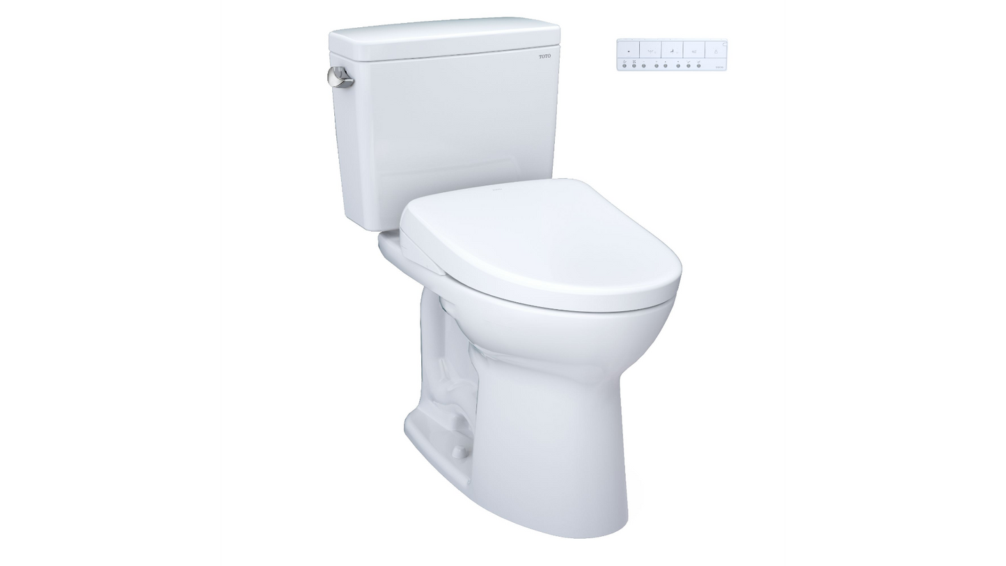 Toto Drake Washlet + S7a Two-piece Toilet - 1.28 GPF (UnIVersal Height)