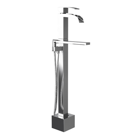 Rubi Kaskad 34" Freestanding Bathtub Faucet- Chrome - Renoz