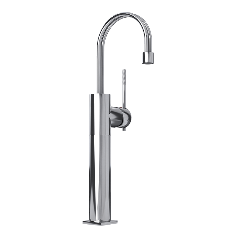 Rubi Hadria Raised Single Lever Bassin Faucet With Drain- Chrome - Renoz