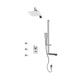 Rubi Jawa 1/2 Inch Thermostatic Shower Kit With Body Jet- Chrome - Renoz