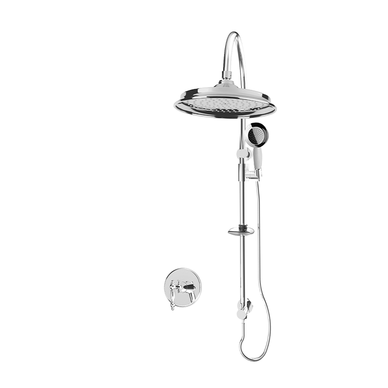 Rubi Saïda 1/2 Inch Thermostatic Shower Kit With Body Jet - Chrome - Renoz