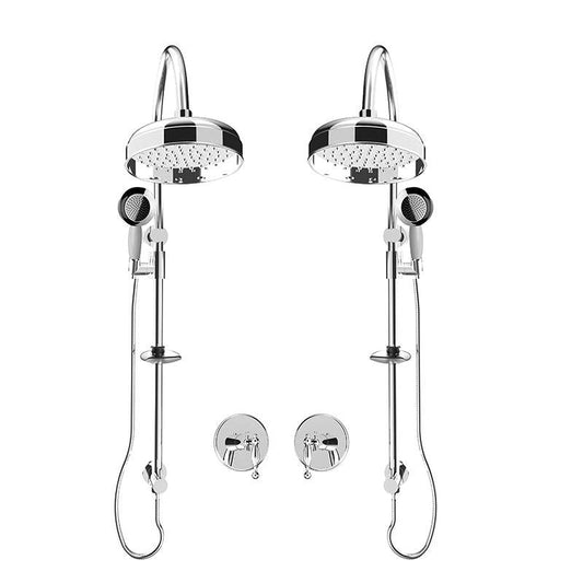 Rubi Qabil 3/4 Inch Dual Thermostatic Shower Kit With Hand Shower - Chrome - Renoz