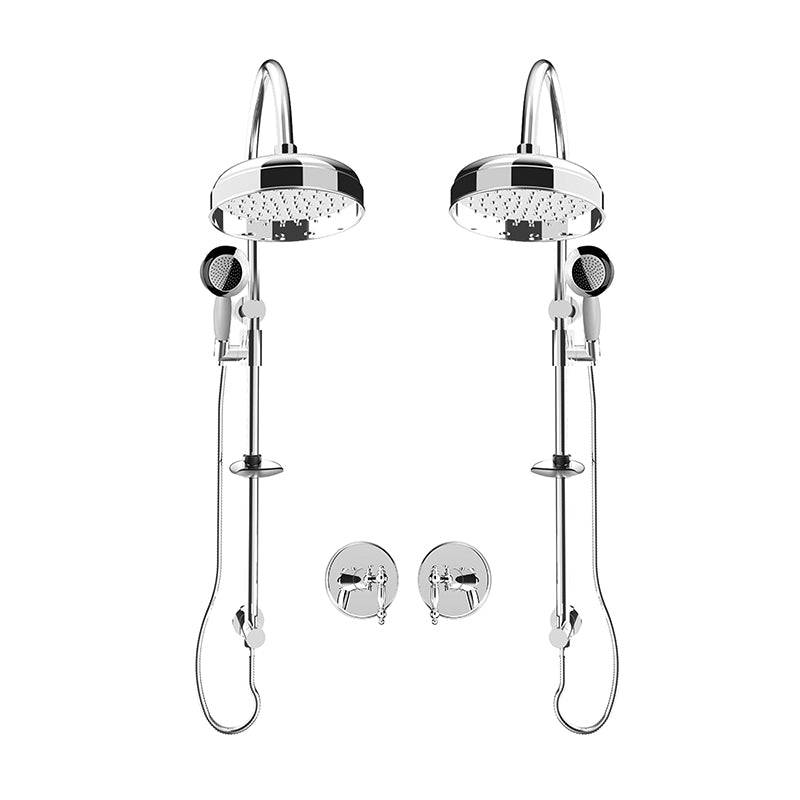 Rubi Saïda 3/4 Inch Dual Thermostatic Shower Kit With Hand Shower - Chrome - Renoz