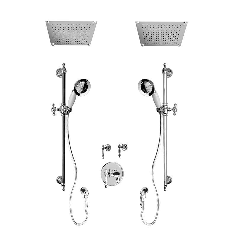 Rubi Saïda 3/4 Inch Dual Thermostatic Shower Kit With Built in Shower Head - Chrome - Renoz