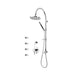 Rubi Kronos 3/4 Inch Thermostatic Shower Kit With Round Shower Head and Body Jet - Chrome - Renoz