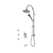 Rubi 1/2 Inch Thermostatic Shower Kit With Round Shower Head and Body Jet - Chrome - Renoz