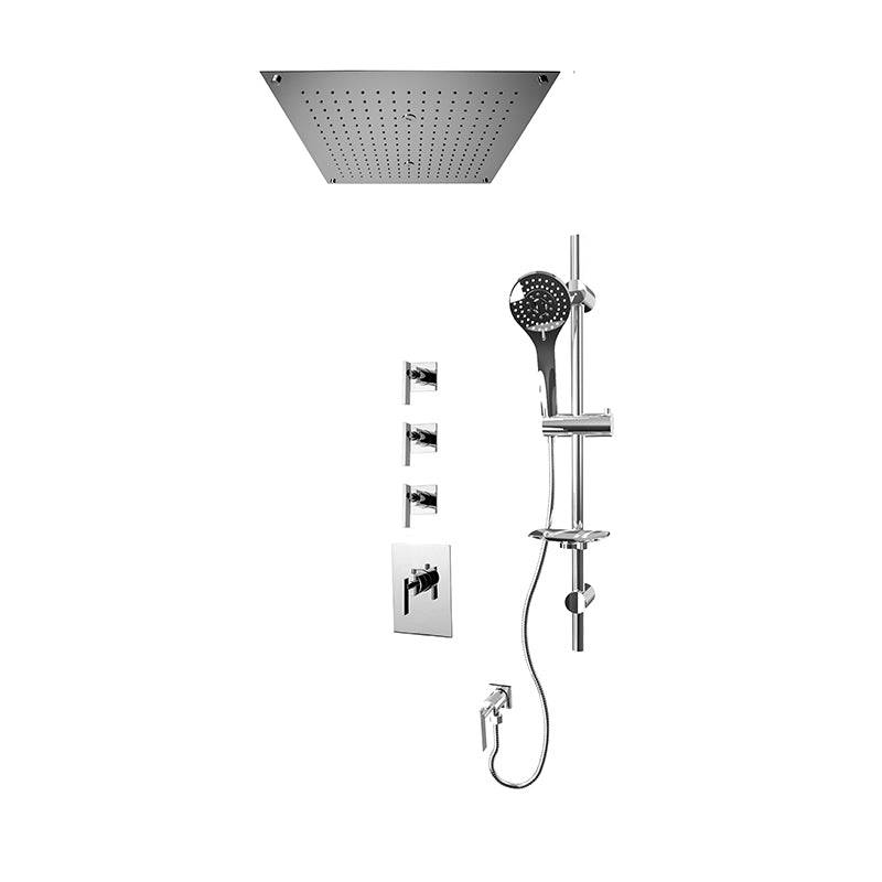 Rubi Gabriella 3/4 Inch Thermostatic Shower Kit With 10" Built-in Shower Head - Chrome - Renoz