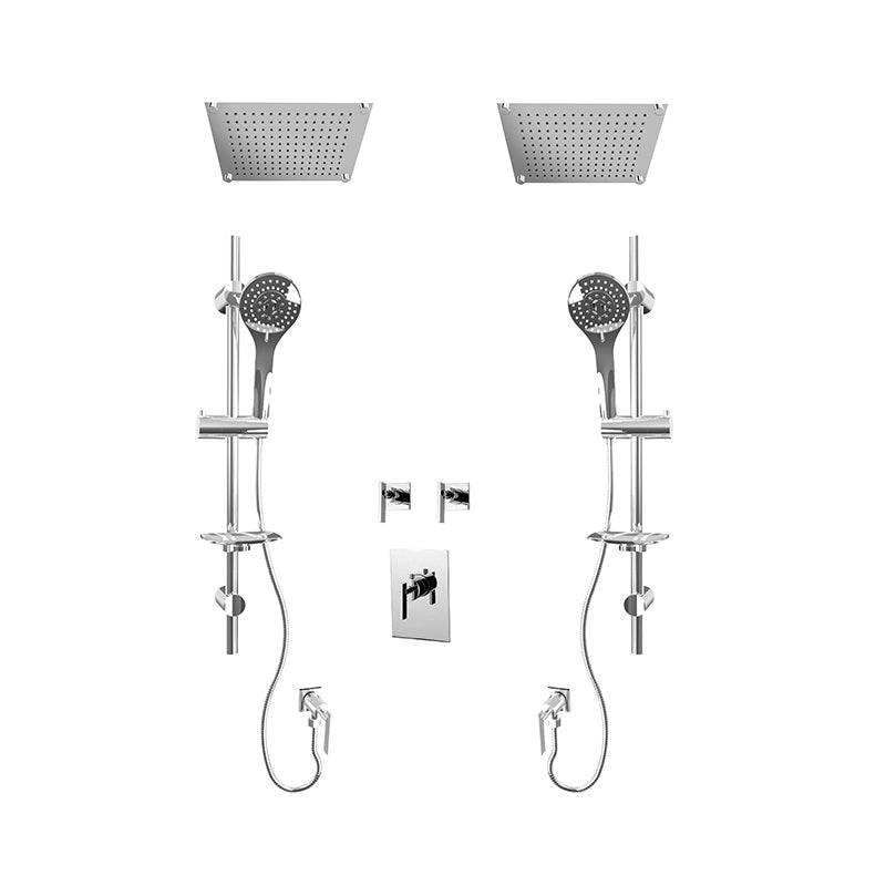 Rubi Gabriella 3/4 Inch Dual Thermostatic Shower Kit With 10" Built-in Shower Head - Chrome - Renoz