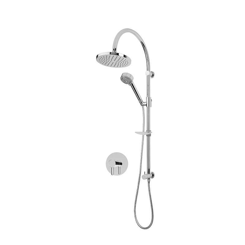 Rubi Vertigo Pressure Balanced Shower Kit With Round Shower Head - Chrome - Renoz