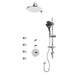 Rubi Vertigo 3/4 Inch Thermostatic Shower Kit With Wall Mount Round Shower Head and Body Jet - Chrome - Renoz