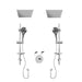 Rubi Vertigo 3/4 Inch Dual Thermostatic Shower Kit With Built in Shower Head - Chrome - Renoz