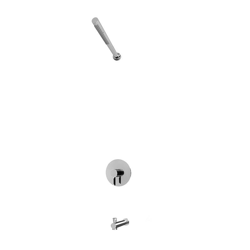 Rubi Vertigo C Pressure Balanced Shower Kit With Wall Mount Straight Shower Head - Chrome - Renoz