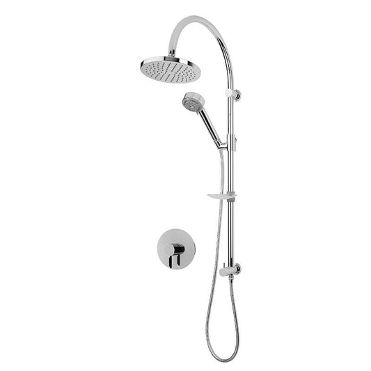 Rubi Vertigo C Pressure Balanced Shower Kit With Round Shower Head - Chrome - Renoz