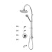 Rubi Vertigo C 3/4 Inch Thermostatic Shower Kit With Round Shower Head, Body Jet and Tub Filler - Chrome - Renoz