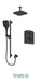 Tenzo - Delano T-box Shower Kit 2 Functions Thermostatic Matte Black Finish