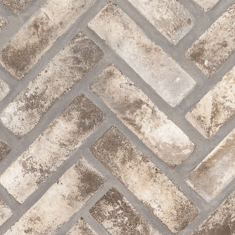 MSI Doverton Gray Clay Brick Tile - Herringbone
