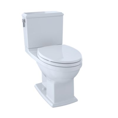Toilette deux pièces Toto Connelly 1,28 GPF et 0,9 GPF - Washlet + connexion levier de déclenchement droit MS494124CEMFRG