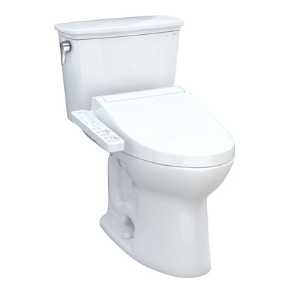Toto Drake Transitional Washlet+ Two-Piece Elongated 1.28 GPF TORNADO FLUSH Toilet with C2 Bidet Seat MW7863074CEG