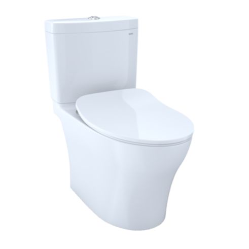 Toilette Toto Aquia IV – 1,28 GPF et 0,9 GPF, hauteur universelle – Washlet+ connexion – Siège fin – Nouveau MS446234CEMFGN