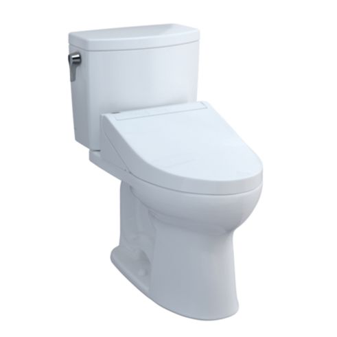 Toto Drake II 1G Two-piece Elongated 1.0 GPF Washlet+ Toilet and C5 Bidet Seat MW4543084CUFG